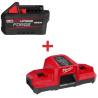 P424-1815 COMBO DE SUPER CARGADOR M18 MILWAUKEE + 48-11-1861 BATERÍA M18 FORGE XC 6.0AMP MILWAUKEE