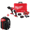 P424-3697 COMBO DE ROTOMARTILLO/ATORNILLADOR M18 FUEL MILWAUKEE + GRATIS 48-22-8202 MALETA MILWAUKEE